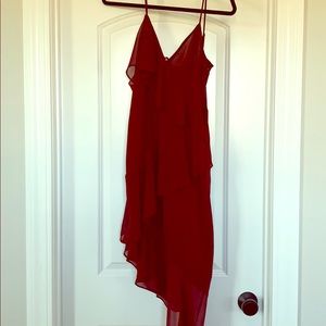 Majorelle flutter one sleeve dress- small